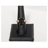 Vermeil/.925 Sterling Smoky Quartz Ring Sz 8