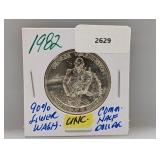 1982 UNC Washington Comm Half $1