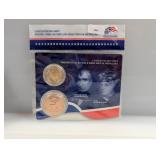 US Mint Pres $1 Coin & Spouse Medal Set