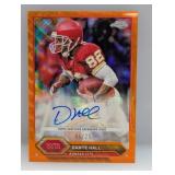 Dante Hall 2023 Topps Chrome Orange Ref Auto 6/26