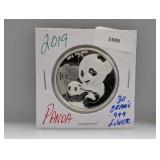 2019 30G .999 Silver Panda 10 Yuan