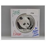 2018 30G .999 Silver Panda 10 Yuan