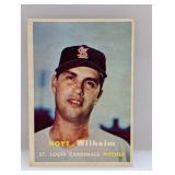 Hoyt Wilhelm 1957 Topps #203 Cardinals Scratches