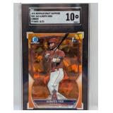 2023 Bowman Ch Draft Orange 16/25 Rios RC SGC 10