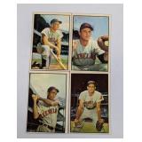 1953 Bowman Color 4 Diff Indians PSB