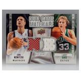 2009-10 UD Dual HOF Relic Nowitzki & Larry Bird