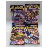 2020 Pokemon Sword & shield 4 Booster Pack Art Set