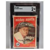 1959 Topps Mickey Mantle #10 SGC 2
