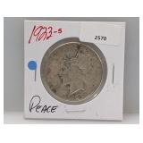 1923-S 90% Silver Peace $1 Dollar