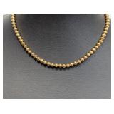14-16" Adj 12K Gold Filled Beaded Necklace
