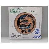 1oz .999 Copper Dragon