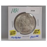 1921 90% Silver Morgan $1 Dollar