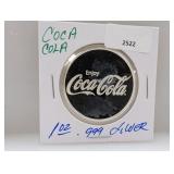 1oz .999 Silv Coca Cola Round