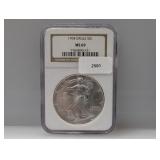 NGC 1994 MS69 1oz .999 Silv Eagle $1