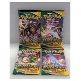 (4) Pokemon Evolving Skies Booster Pack Art Set