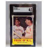 1963 Topps #138 Stan Musial Willie Mays SGC 6