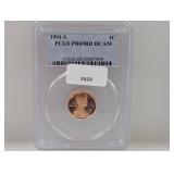PCGS 1991-S PR69RD DCAM Lincoln Cent
