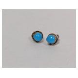 .925 Sterling Turquoise Stud Earrings