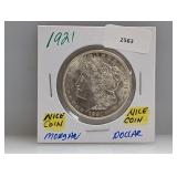 1921 90% Silver Morgan $1 Dollar