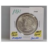 1921 90% Silver Morgan $1 Dollar