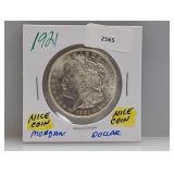 1921 90% Silver Morgan $1 Dollar