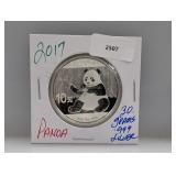 2017 30G .999 Silver Panda 10 Yuan