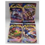 2020 Pokemon Sword & Shield 4 Booster Pack Art Set