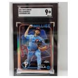 2024 Topps Chrome Lightboard Logo Aaron Nola SGC 9