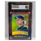 /99 2001 Bowman Chrome Curt Shilling Gold Ref SGC8