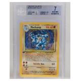 1999 Base Unlimited #8 Machamp Holo 1st Ed BGS 7