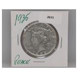 1935 90% Silver Peace $1 Dollar