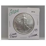 2024 1oz .999 Silver Eagle $1 Dollar