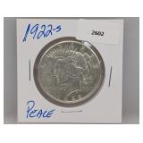 1922-S 90% Silver Peace $1 Dollar