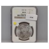 NGC 1900 MS63 90% Silv Morgan $1
