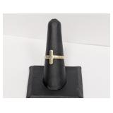 .925 Sterling Cross Ring Sz 8