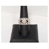 .925 Sterling D'Joy Openwork Ring Sz 9