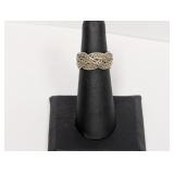 .925 Sterling Braided Ring Sz 6