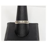 .925 Sterling 'Sisters' Band Sz 10