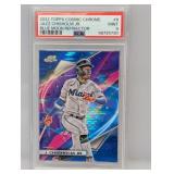 2022 Topps Ch Blue Moon Ref Jazz Chisolm /99 PSA 9