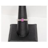 14K/.925 Sterling Star Sapphire Ruby Ring Sz7.5