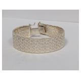 7' .925 Sterling Basketweave Bracelet