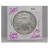 2007 1oz .999 Silver Eagle $1 Dollar