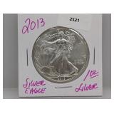 2013 1oz .999 Silver Eagle $1 Dollar