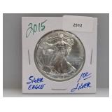 2015 1oz .999 Silver Eagle $1 Dollar