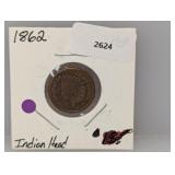 1862 Indian Head Penny