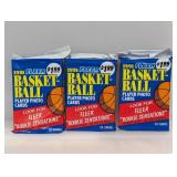 (3) 1991 Fleer Basketball 53 Card Jumbo Packs