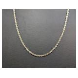 24' .925 Sterling Twisted Rope Chain