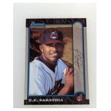 1999 Bowmanï¿½#344 CC Sabathiaï¿½International Foil RC
