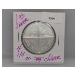 (4) 1/4oz .999 Silver Round