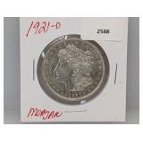 1921-D 90% Silver Morgan $1 Dollar